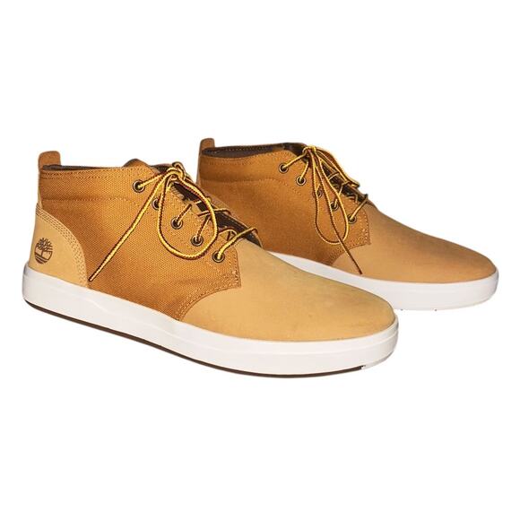 Timberland Davis Square Chukka Leather & Fabric Sneaker Boots 10 - Picture 2 of 10